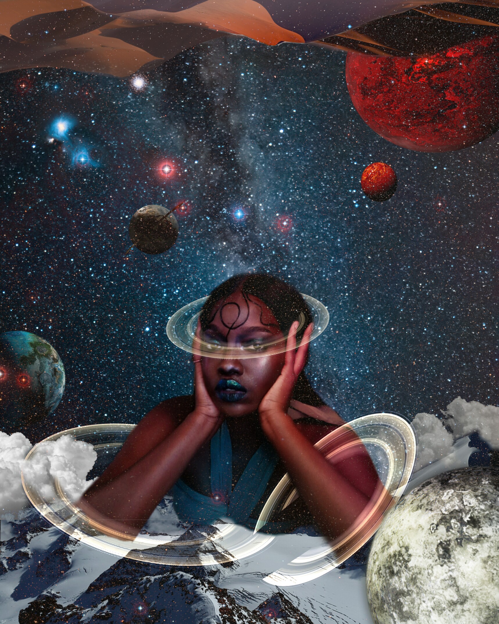 Dada Boipelo, Space Ranger, collage