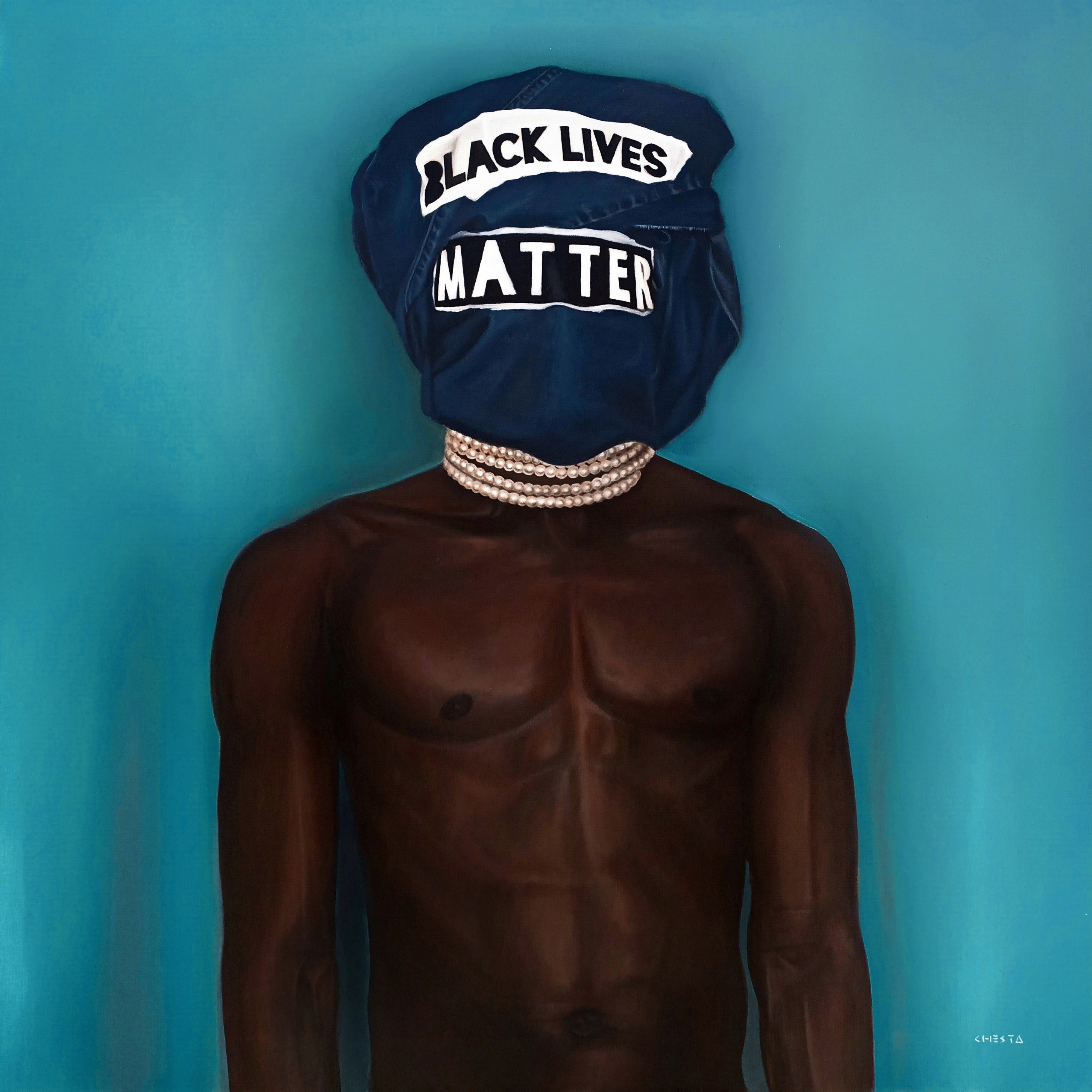 Chesta  Nyamosi, 25, Suffocating, acrylic