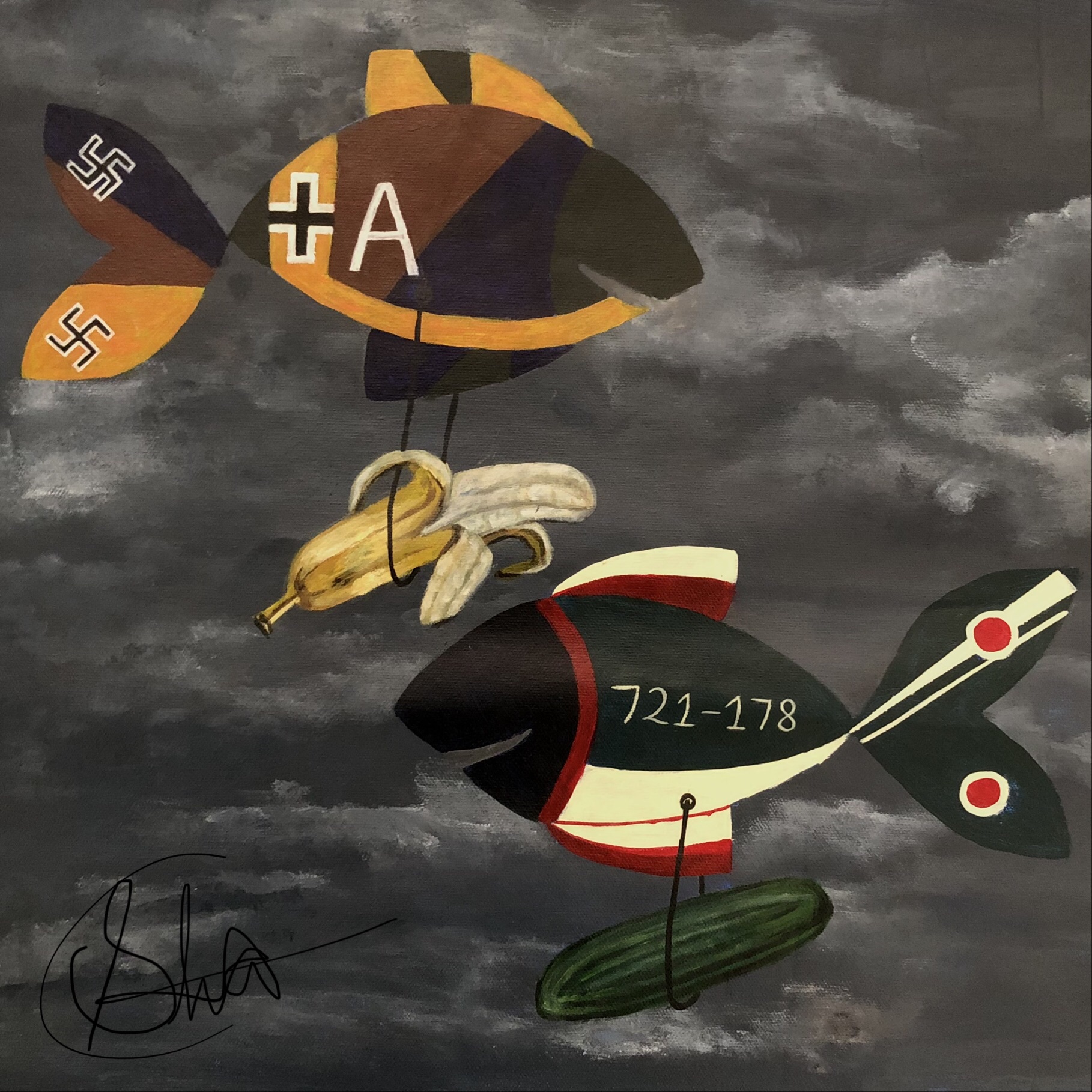 Sharon Gekonge, 22, World War theatrics, acrylic