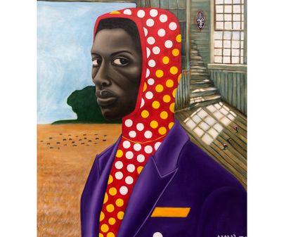 Baraka Joseph, 23, Nairobi, Kenya, Lost, Acrylic on canvas, 100x80cm, 