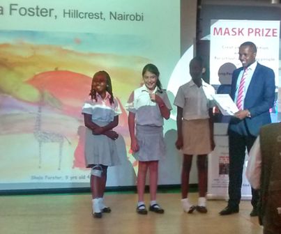 Friends of Shela Foster, 9, from Nairobi receive prize on her behalf