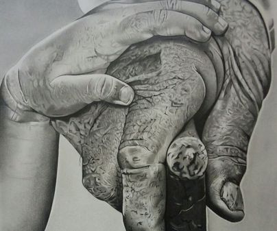 Raphael Muendo, Untitled, charcoal on paper